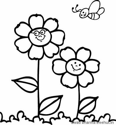 393x425 Flowers Coloring Pages
