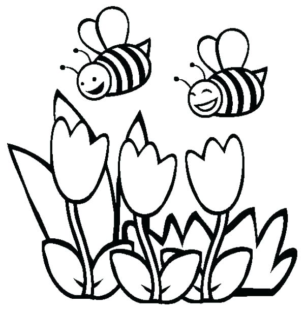600x612 Spring Printable Coloring Pages Flower Coloring Pages To Print