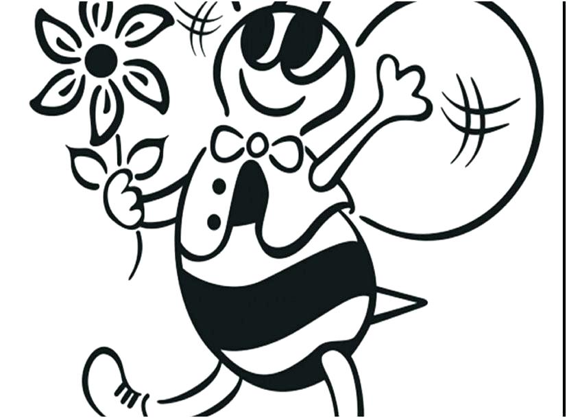 827x609 Bumble Bee Coloring Pages Spectacular Cute Bee Coloring Pages
