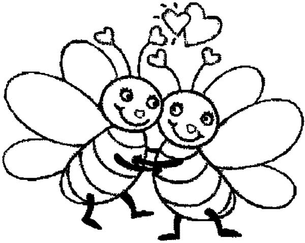 600x477 Bumble Bee Hugging Tight Coloring Pages Best Place To Color