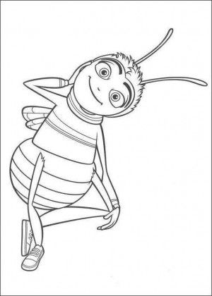 300x420 Bee Movie Coloring Page 1 Bee Coloring Book Bee
