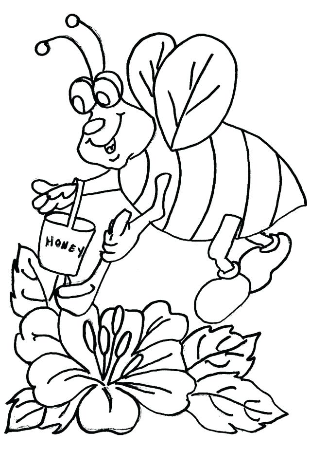 640x924 Honey Beehive Coloring Page Honeybee Pages Library Bee