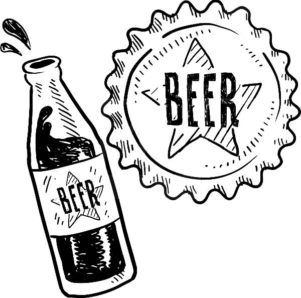 600x594 Delicious Beer Coloring Pages Best Place To Color