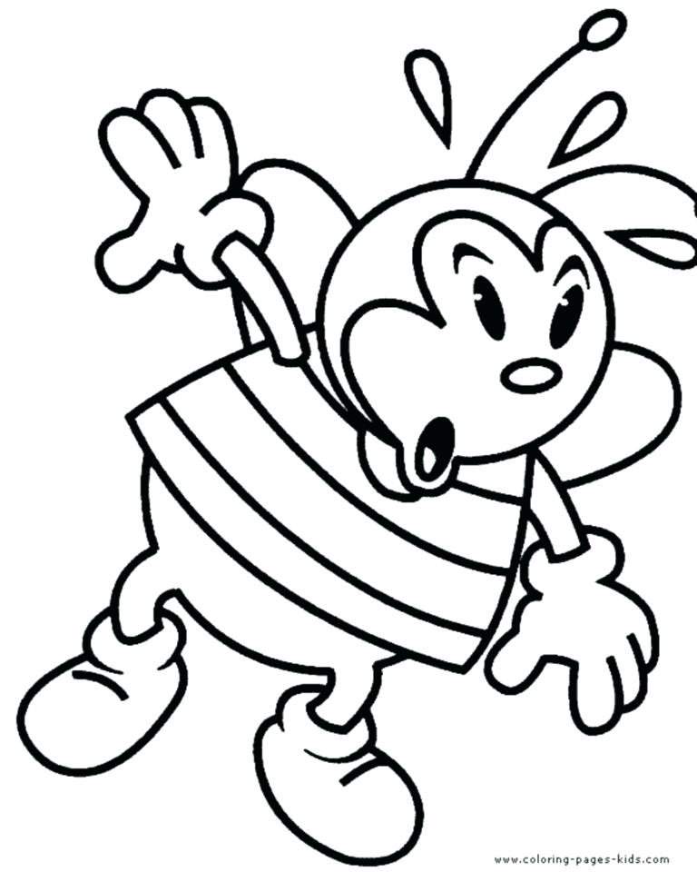 Coloring Page Bee Cartoon Honey Bee With Striped Shirt A Page 768x960 Coloring Page Bee Cartoon Honey Bee With Striped Shirt A Page