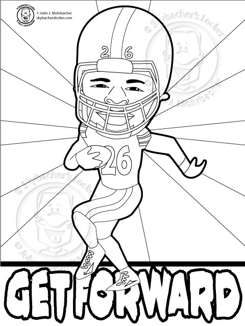 480x640 Free Steelers Le'Veon Bell Coloring Page Skybacher's Locker