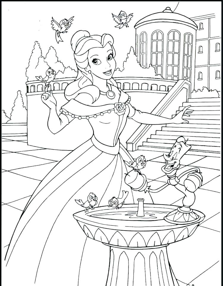 750x964 Belle Coloring Page Belle Coloring Book Princess Belle Coloring