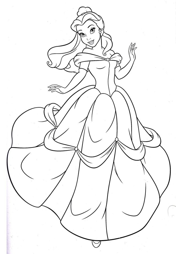Disney Princess Belle Coloring Pages Princess Rae 750x1079 Disney Princess Belle Coloring Pages Princess Rae