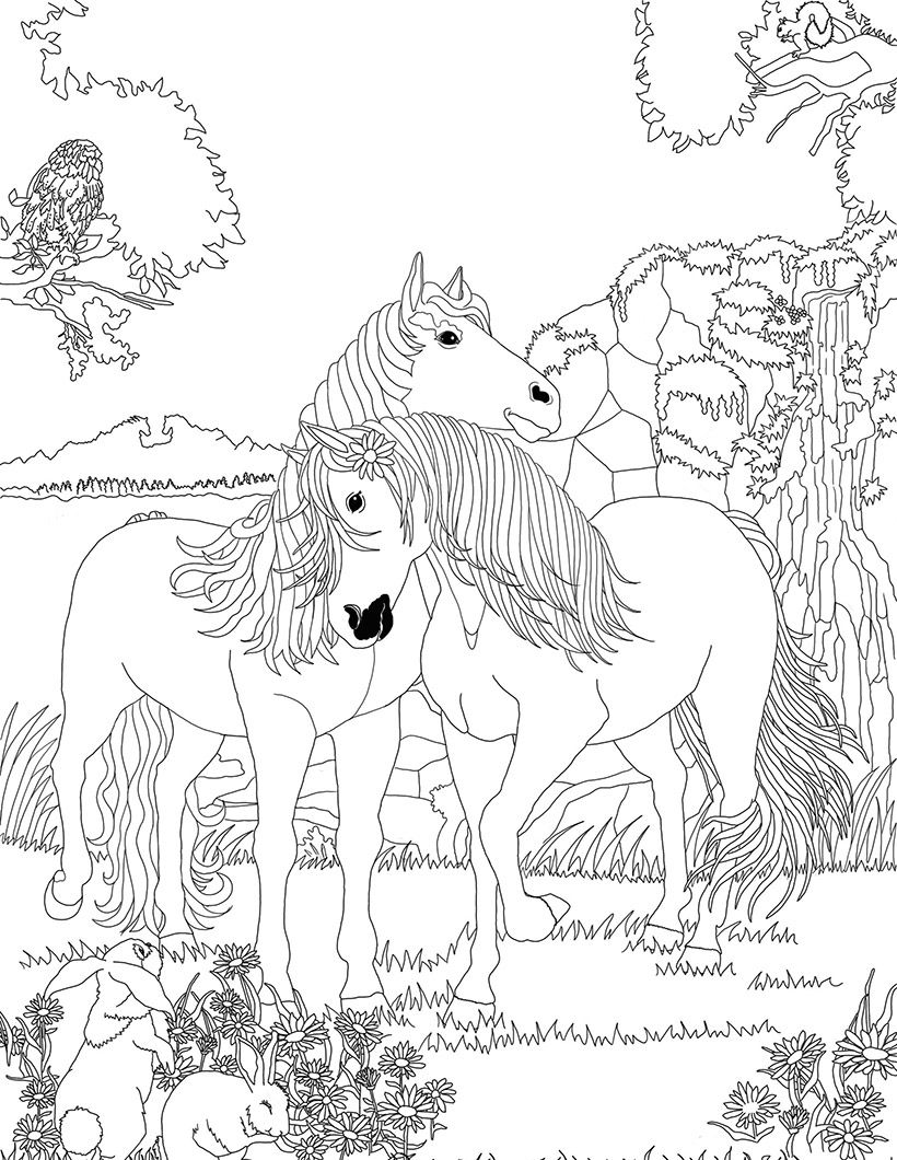 Coloriage Chevaux Amoureux Dans Bella Sara My Coloring Pages 820x1060 Coloriage Chevaux Amoureux Dans Bella Sara My Coloring Pages