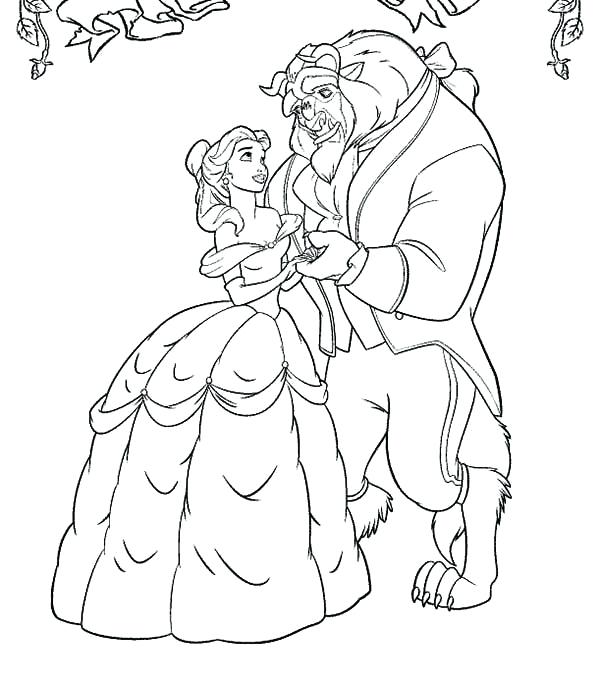 Beauty And The Beast Coloring Sheets Belle And The Beast Coloring 600x683 Beauty And The Beast Coloring Sheets Belle And The Beast Coloring