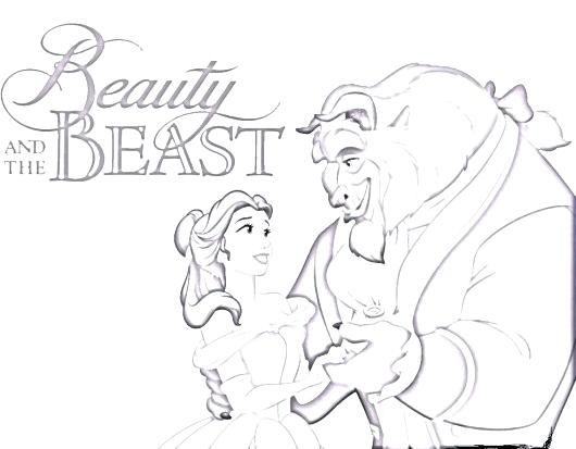 Beauty Beast Coloring Pages And 530x413 Beauty Beast Coloring Pages And