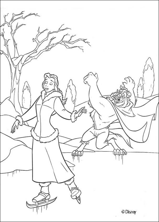 607x850 Beauty And The Beast Coloring Pages