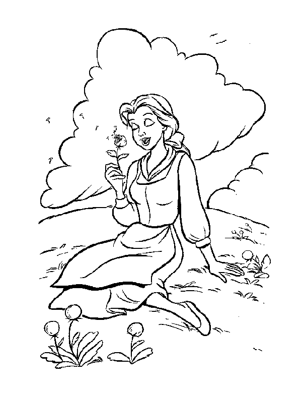 612x792 Belle Beauty And The Beast Coloring Pages 563081