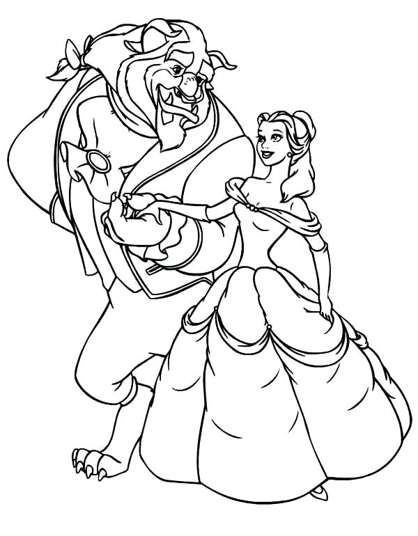 600x770 Belle Beauty And The Beast Coloring Pages And Prince Charming