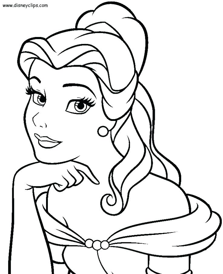 Belle Princess Coloring Pages Princess Belle Coloring Pages Belle 736x904 Belle Princess Coloring Pages Princess Belle Coloring Pages Belle
