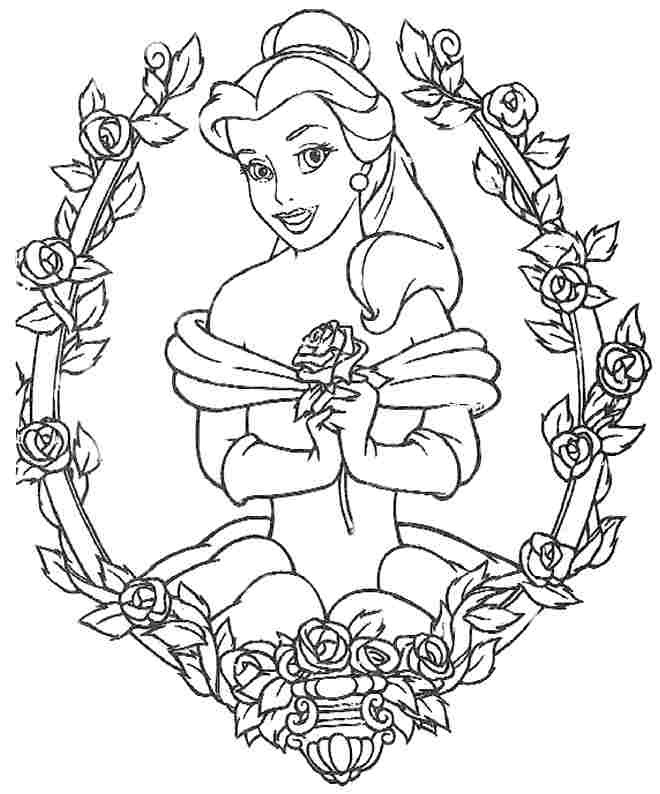 Disney Princess Belle Coloring Pages For Girls World Of Example 660x794 Disney Princess Belle Coloring Pages For Girls World Of Example