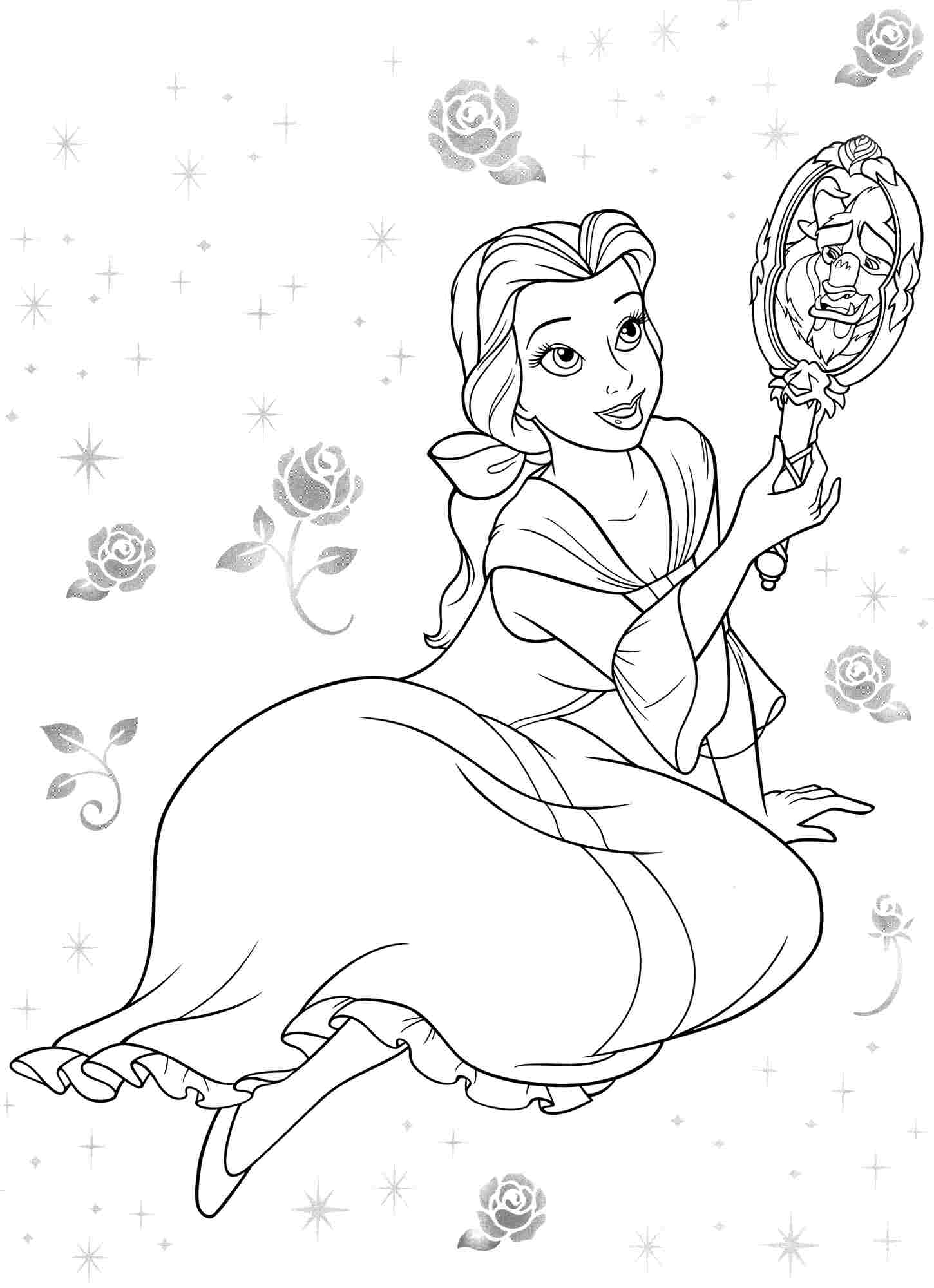 Beauty Disney Princess Belle Coloring Pages For Preschool 1450x2000 Beauty Disney Princess Belle Coloring Pages For Preschool