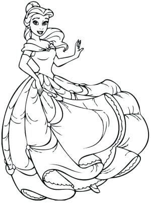 Princess Belle Coloring Pages Coloring Pages Belle Princess Belle 300x401 Princess Belle Coloring Pages Coloring Pages Belle Princess Belle