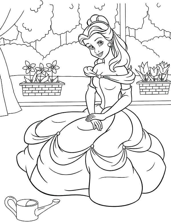 Belle Coloring Pages Free Princess Belle Coloring Pages Princess 600x783 Belle Coloring Pages Free Princess Belle Coloring Pages Princess