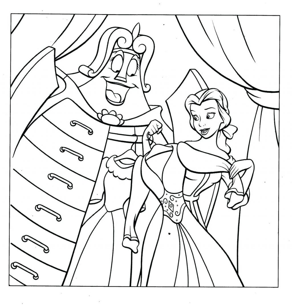 1024x1068 Coloring Pages ~ Belle Coloring Pages Princess For Kids Disney