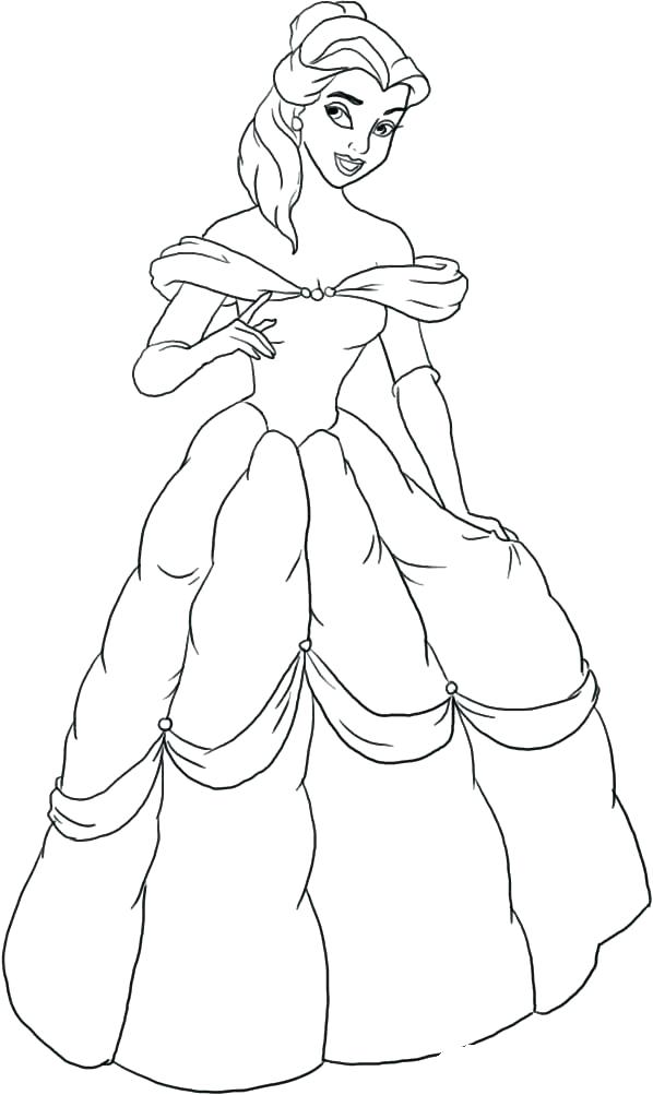 598x1003 Belle Coloring Pages Free Belle Coloring Pages Printable Pictures