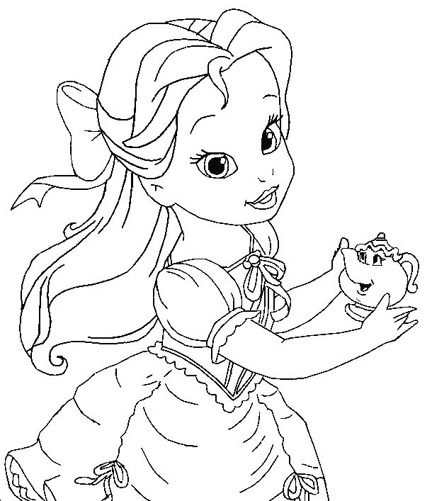 610x707 Best Belle Princess Coloring Pages Free 394 Printable