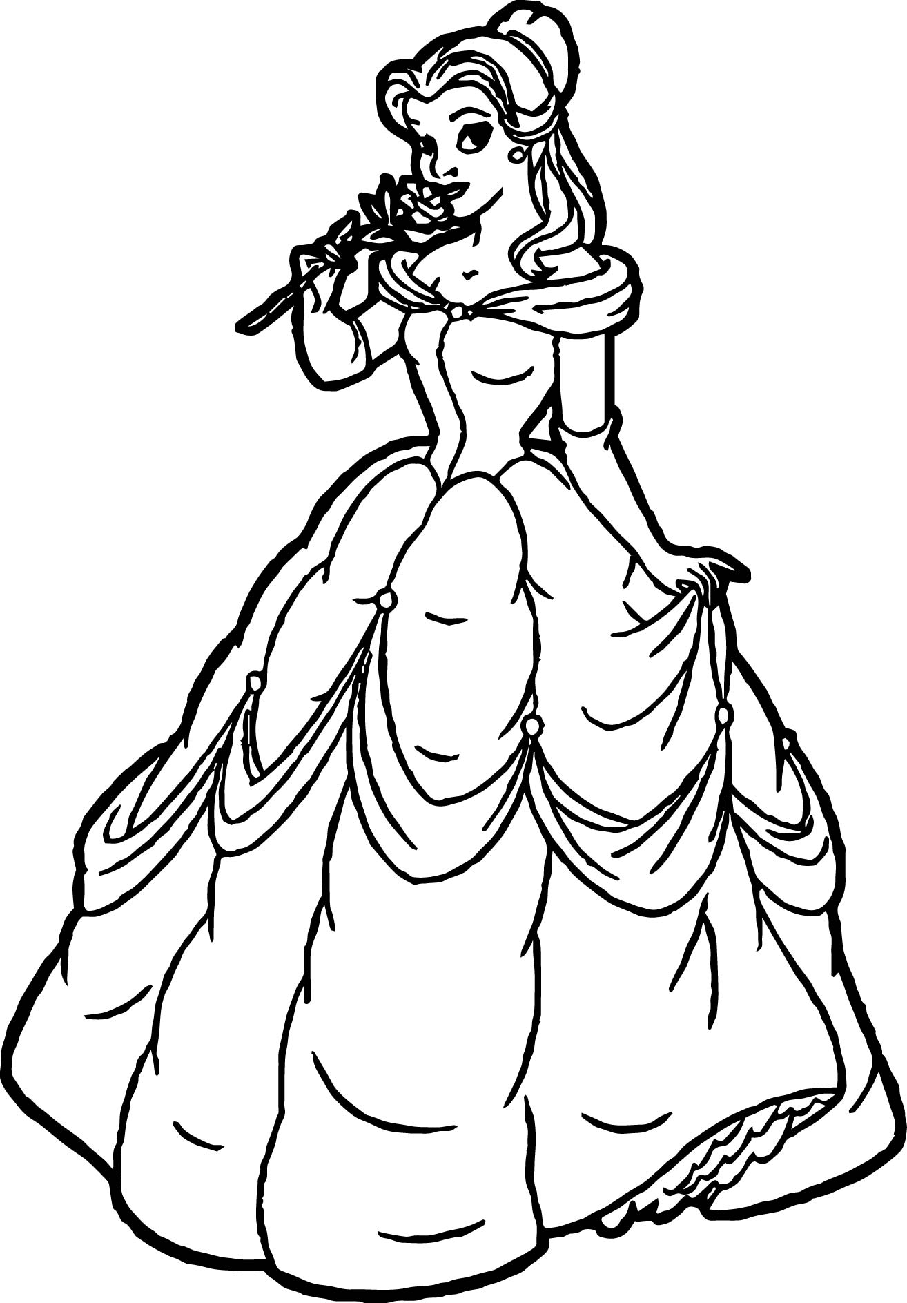 1314x1887 New Belle Disney Princess Easy Coloring Pages For Kids Bleupnr
