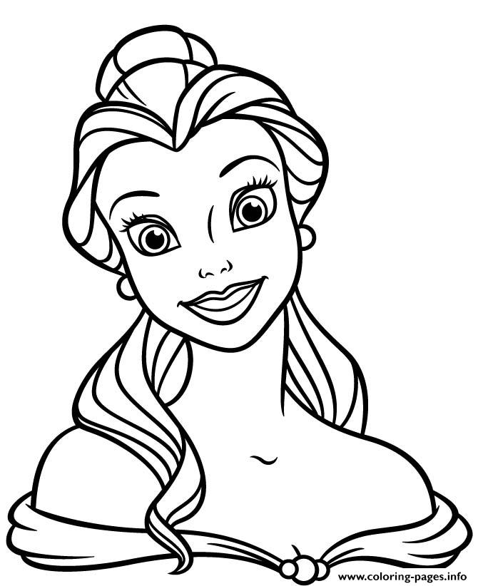 670x822 Princess Belle Disney Coloring Pages Printable