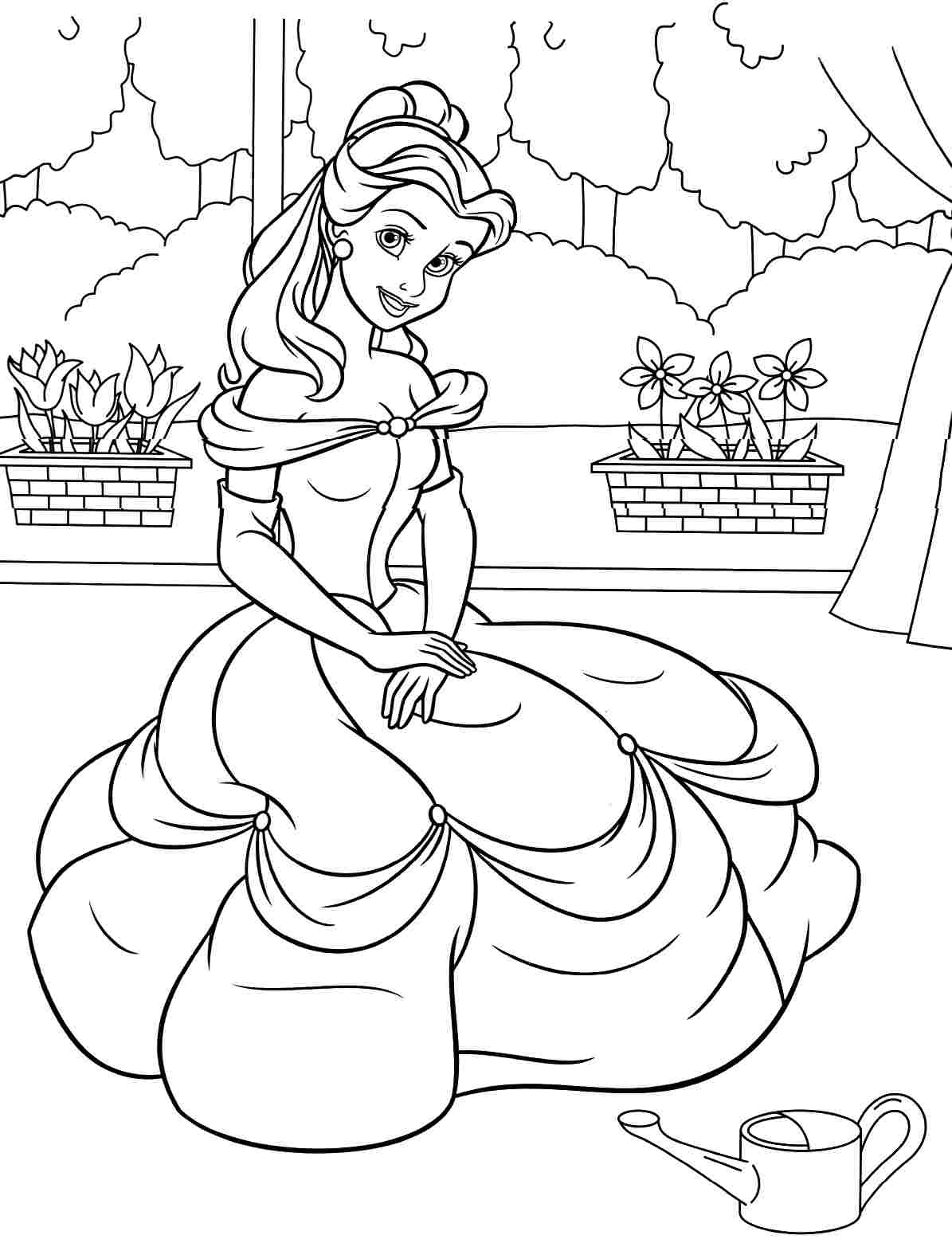 Cool Disney Princess Coloring Pages Belle Free Coloring Pages 1195x1560 Cool Disney Princess Coloring Pages Belle Free Coloring Pages