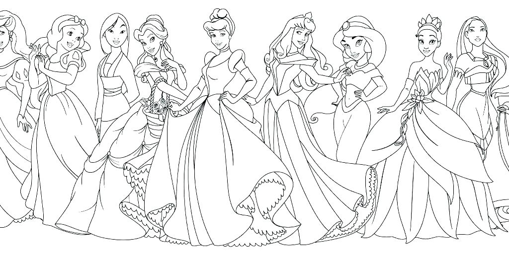 Disney Princess Coloring Pages Tangled And Princesses Colouring 1024x514 Disney Princess Coloring Pages Tangled And Princesses Colouring