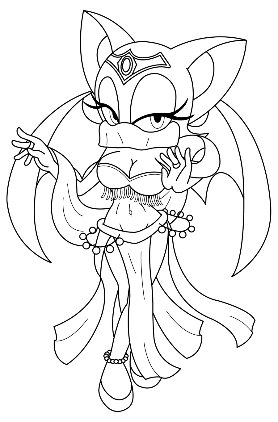 900x1367 Belly Dancers Coloring Pages Rouge The Belly Dancer By