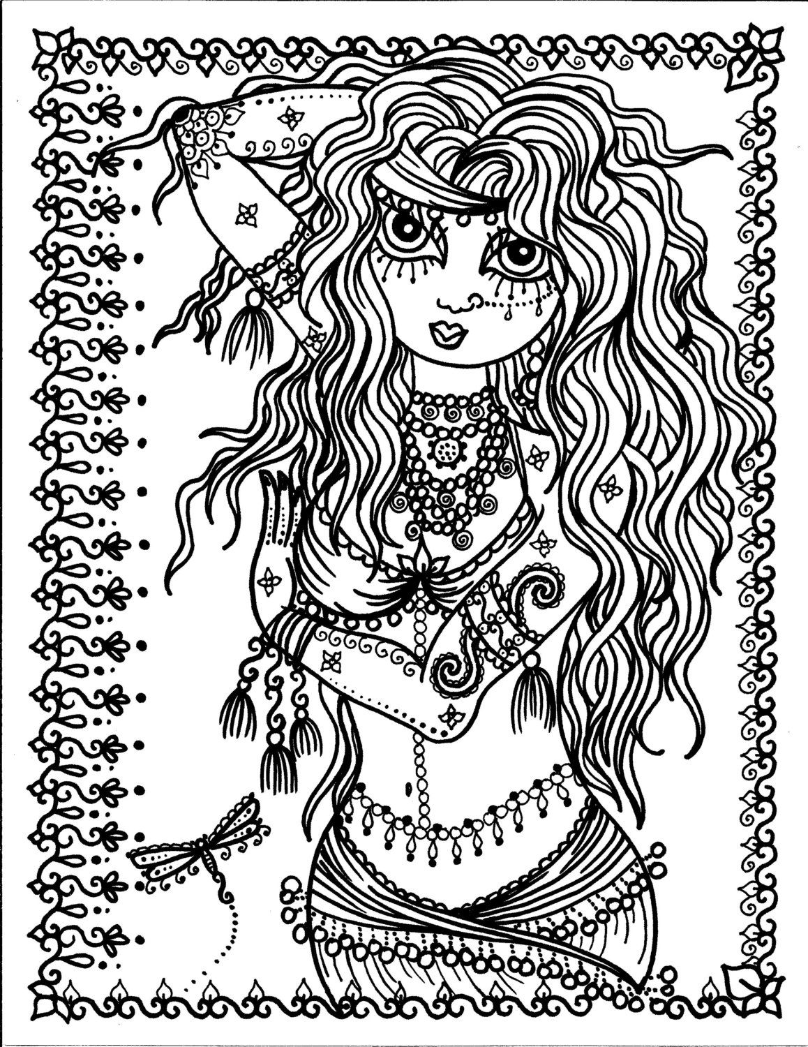 5 Pages Belly Dancer Coloring Pages Digital Files Instant Download 1158x1500 5 Pages Belly Dancer Coloring Pages Digital Files Instant Download