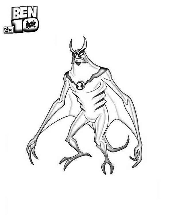 Jetray From Ben 10 Alien Force Coloring Page 600x776 Jetray From Ben 10 Alien Force Coloring Page