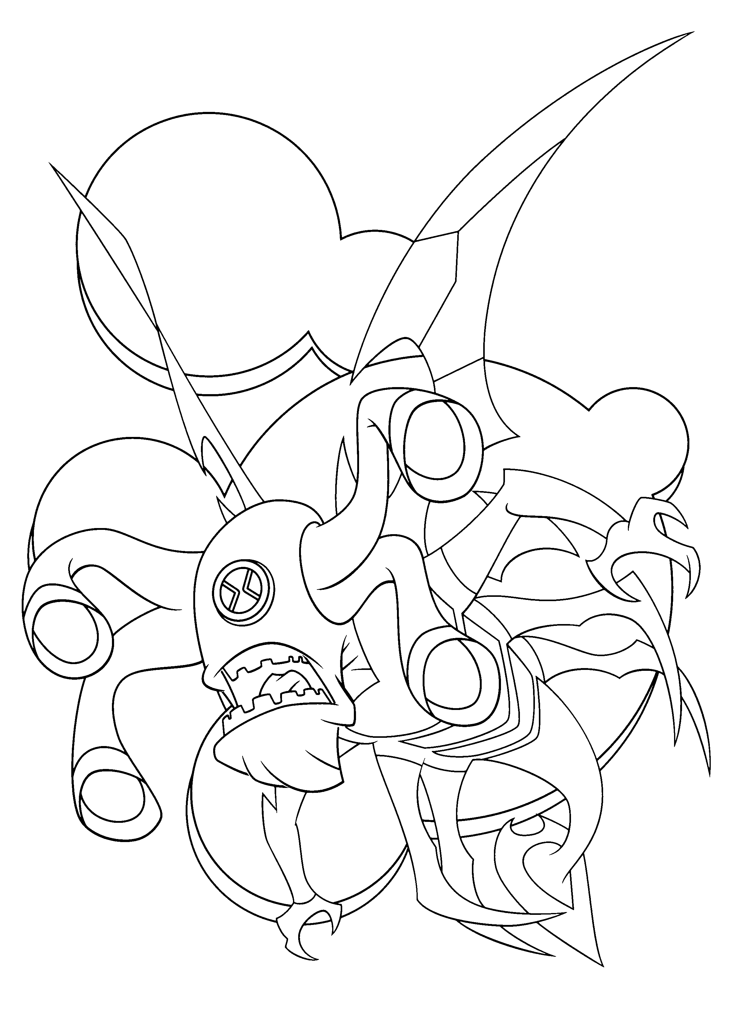 Ben 10 Alien Force Coloring Pages 2400x3300 Ben 10 Alien Force Coloring Pages