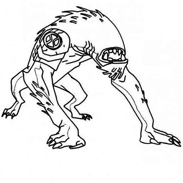 Wildmutt From Ben 10 Coloring Page 600x600 Wildmutt From Ben 10 Coloring Page