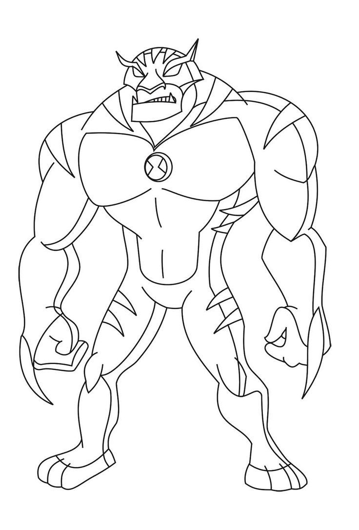 736x1088 Ben 10 Omniverse Coloring Page
