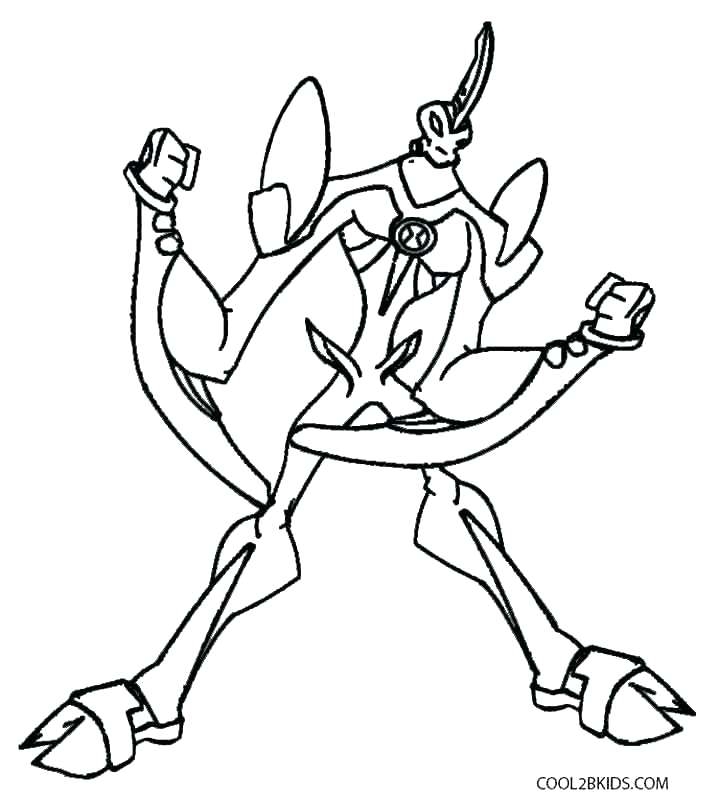 719x800 Ben 10 Ultimate Alien Coloring Pages Best Ben 10 Printable