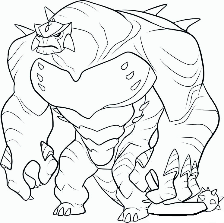 743x739 Ben 10 Ultimate Alien Coloring Pages