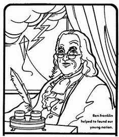 Benjamin Franklin Coloring Page. Founding Fathers 235x272 Benjamin Franklin Coloring Page. Founding Fathers