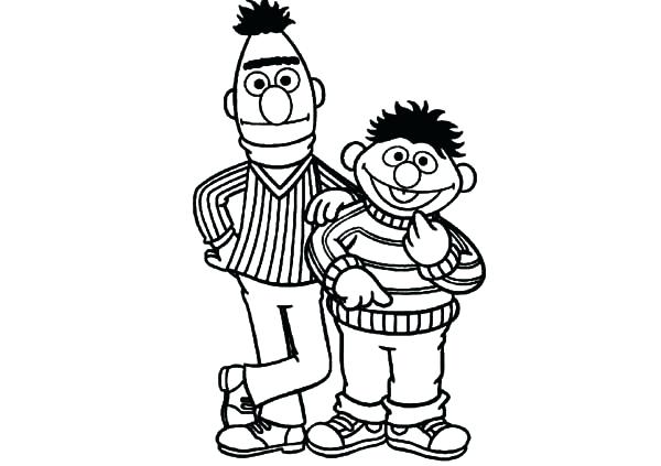 Ernie Coloring Pages Sesame Street Coloring Pages Bert 600x423 Ernie Coloring Pages Sesame Street Coloring Pages Bert