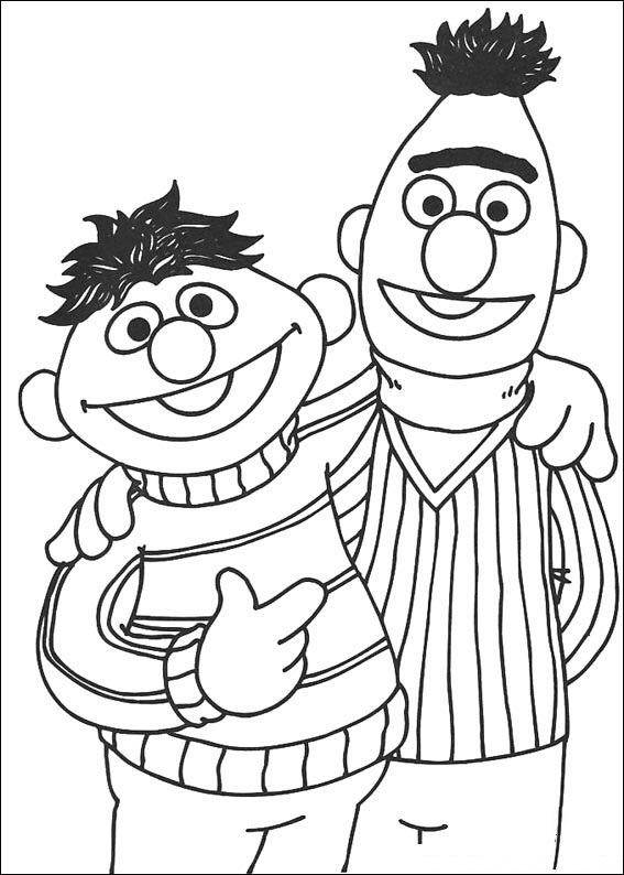 Ernie And Bert Moviecartoon Color Pgs Sesame 567x794 Ernie And Bert Moviecartoon Color Pgs Sesame
