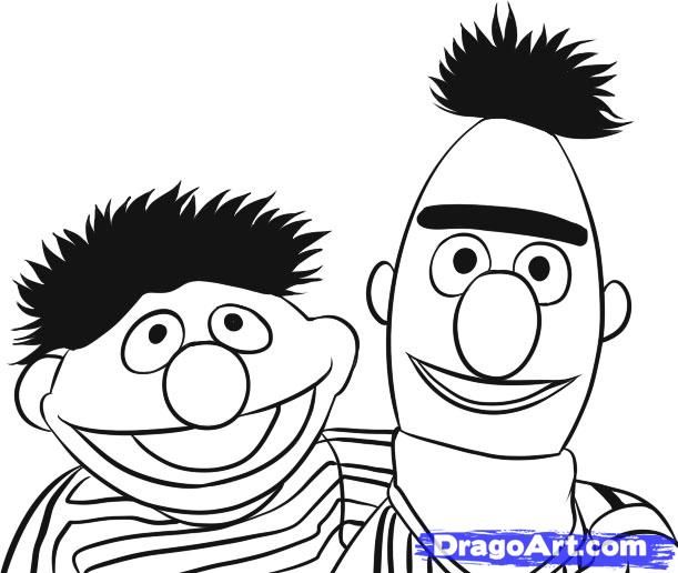 How To Draw Bert And Ernie, Step By Step, Pbs Characters, Cartoons 611x516 How To Draw Bert And Ernie, Step By Step, Pbs Characters, Cartoons