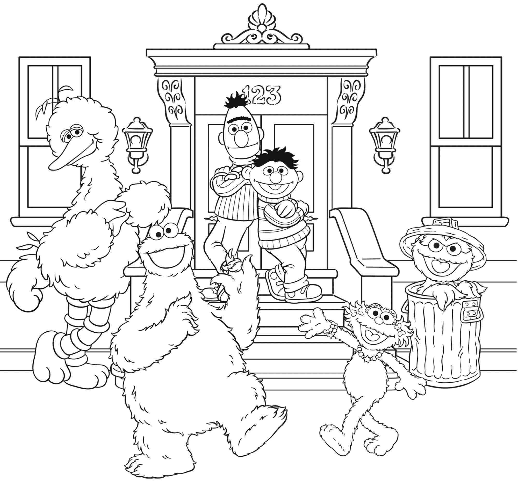 Sesame Street Coloring Pages Bert Free Printable Coloring Pages 2000x1858 Sesame Street Coloring Pages Bert Free Printable Coloring Pages