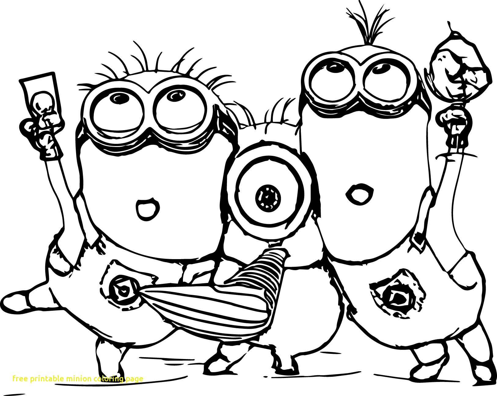 1627x1296 Free Printable Minion Coloring Page With Minion Coloring Pages