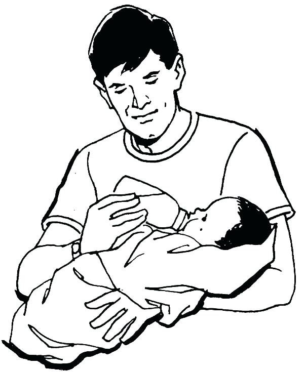 600x735 Dad Coloring Pages Best Dad Milking His Baby Coloring Pages Mom