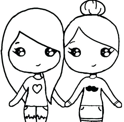 Bff Coloring Pages Printable Best Friend Heart 500x491 Bff Coloring Pages Printable Best Friend Heart