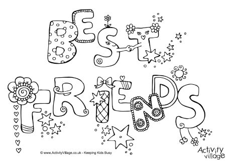 Best Friend Coloring Pages 460x325 Best Friend Coloring Pages