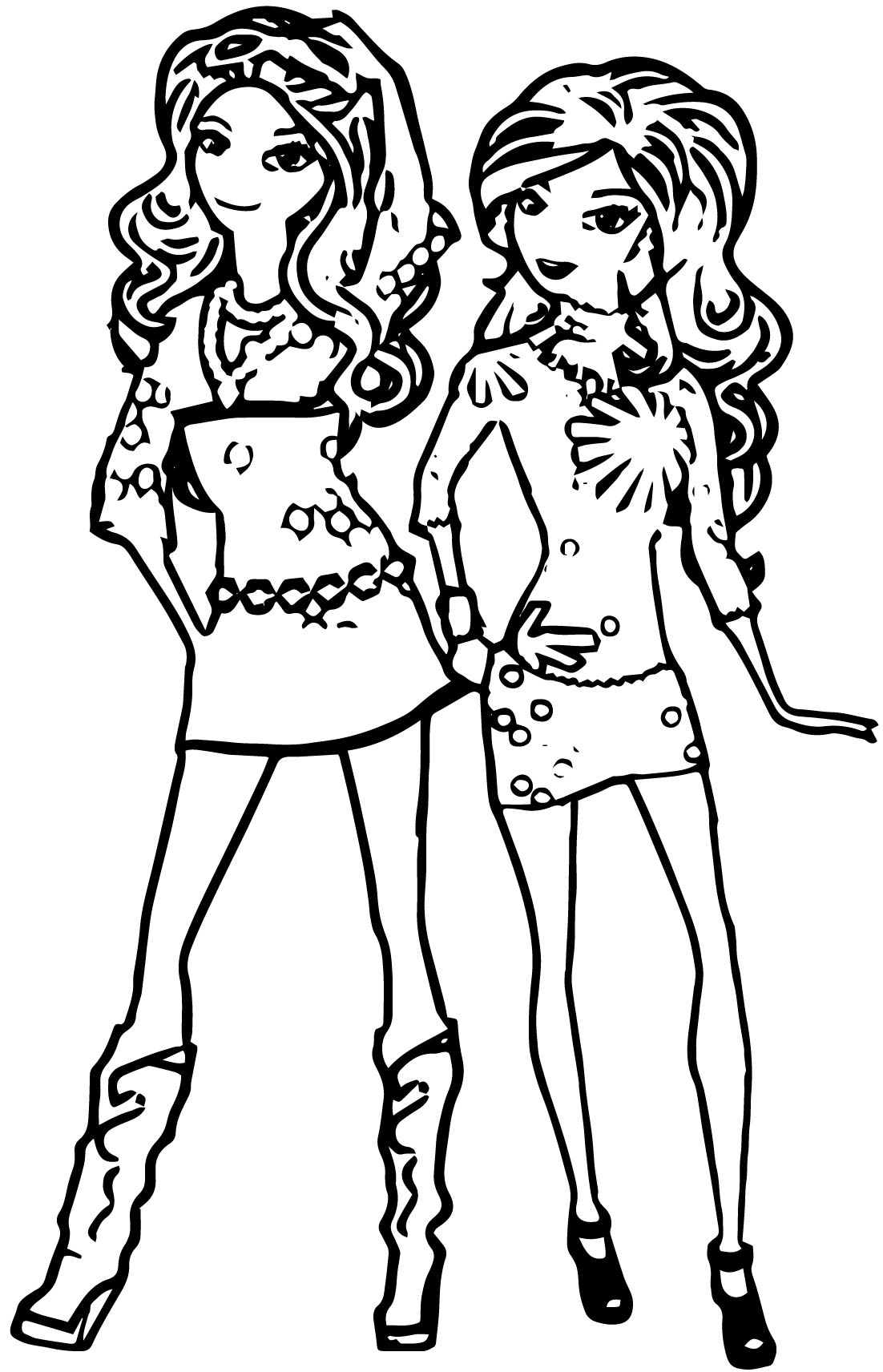 1102x1712 Simple Best Friend Coloring Pages For Girls 3076 732 1091