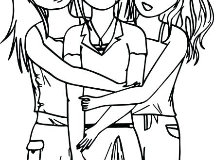 Best Friends Coloring Pages Printable Three Best Friends Coloring 440x330 Best Friends Coloring Pages Printable Three Best Friends Coloring