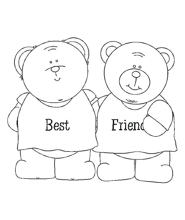 Coloring Pages Teddy Bears Teddy Bear Best Friends Coloring Pages 600x716 Coloring Pages Teddy Bears Teddy Bear Best Friends Coloring Pages