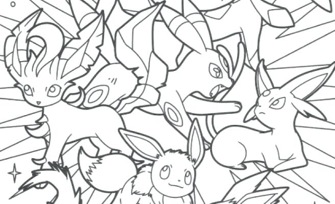 657x400 Pokemon Coloring Pages All Eevee Evolutions Printable Coloring